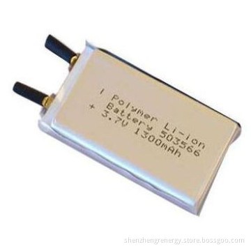 Lithium polymer battery 3.7V 1300mAh, 503566 lipo battery